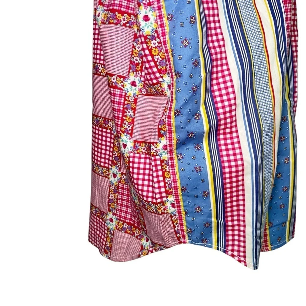 LizWear Vintage Colorful Multi Pattern Button Down Shirt with Pearl Snaps - Picture 6 of 16